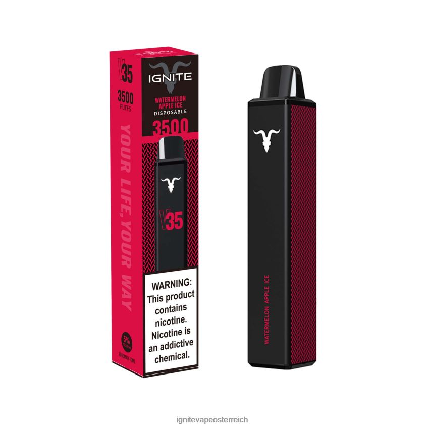 Best IGNITE Flavors - IGNITE V35 Vape-Stift 02LT00140 Wassermelonen-Apfel-Eis