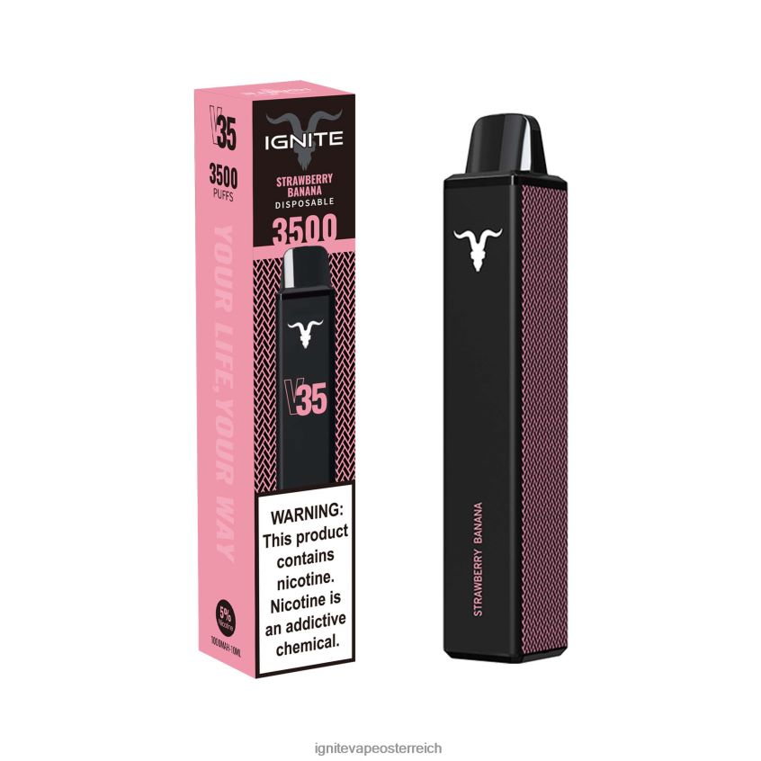 IGNITE Vape Shop - IGNITE V35 Vape-Stift 02LT00139 Erdbeere Banane