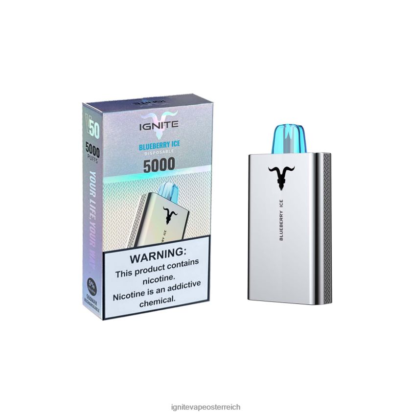 IGNITE Austria - IGNITE V50 Vape-Stift 02LT00154 Blaubeereis