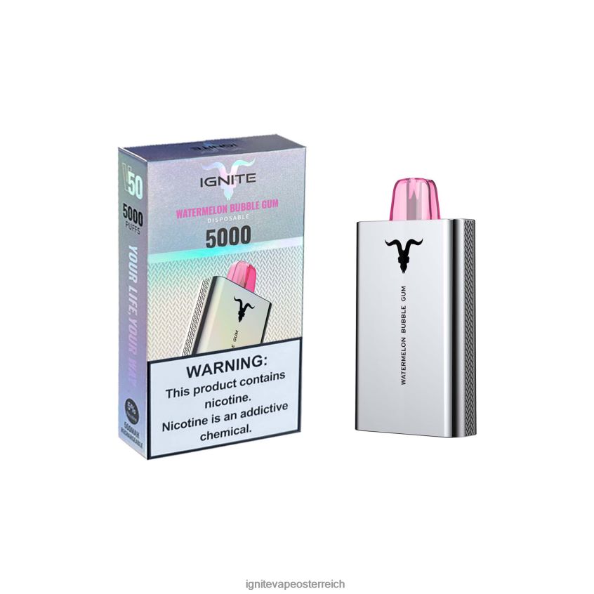 IGNITE Vape Kaufen - IGNITE V50 Vape-Stift 02LT00162 Wassermelonen-Kaugummi