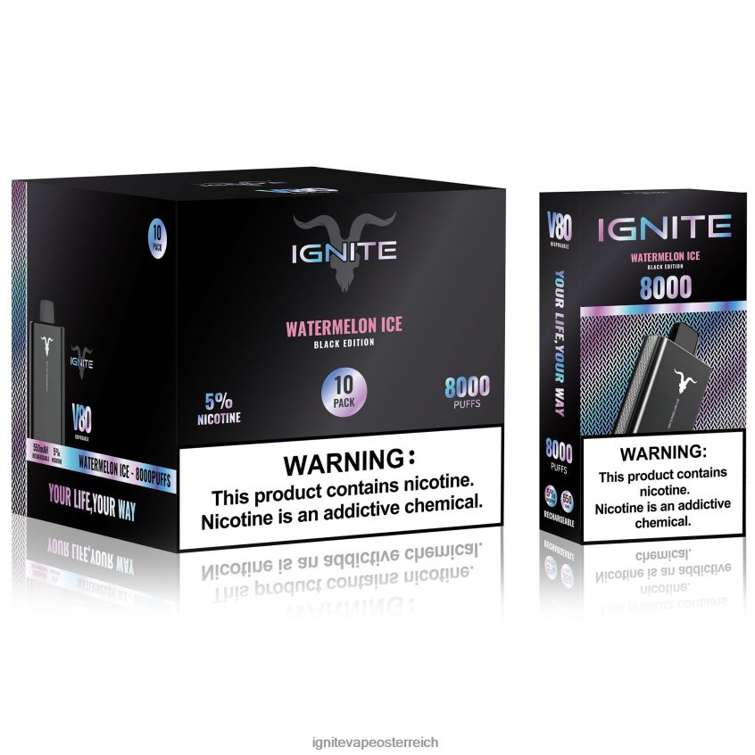 IGNITE Preise - IGNITE V80 Vape Pen 10er-Pack 02LT0065 Wassermeloneneis